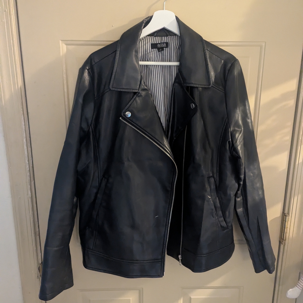a.n.a Black Leather Jacket